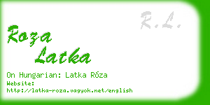 roza latka business card